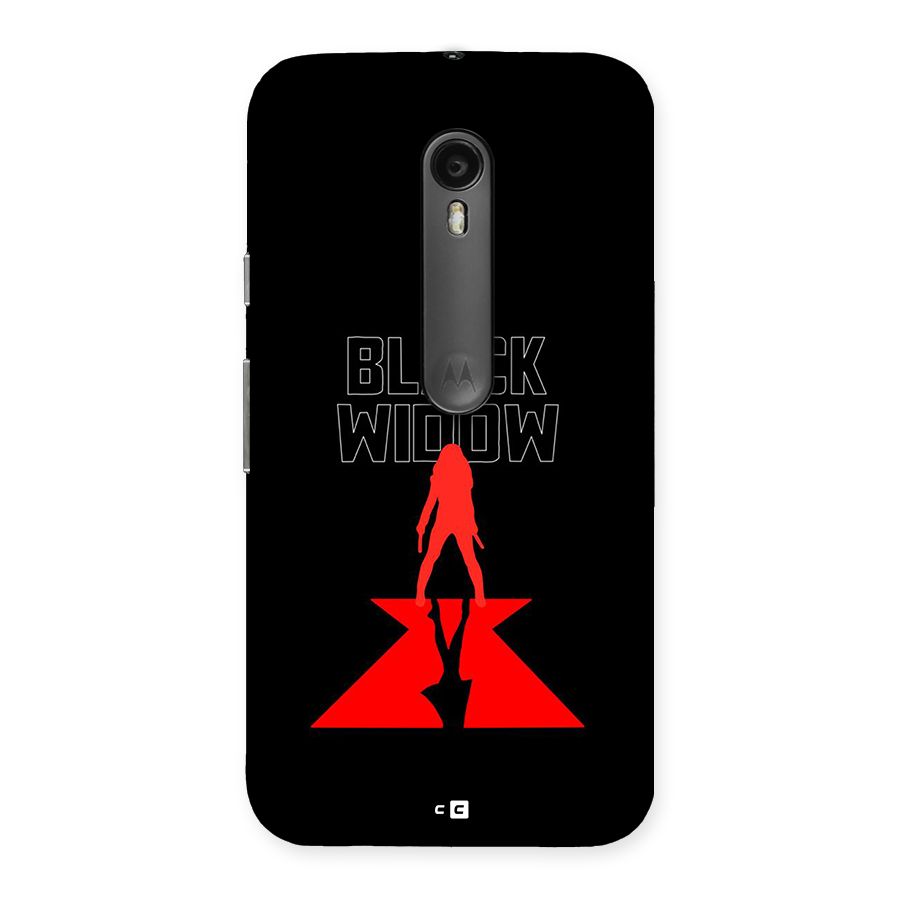 Black Widow Back Case for Moto G3