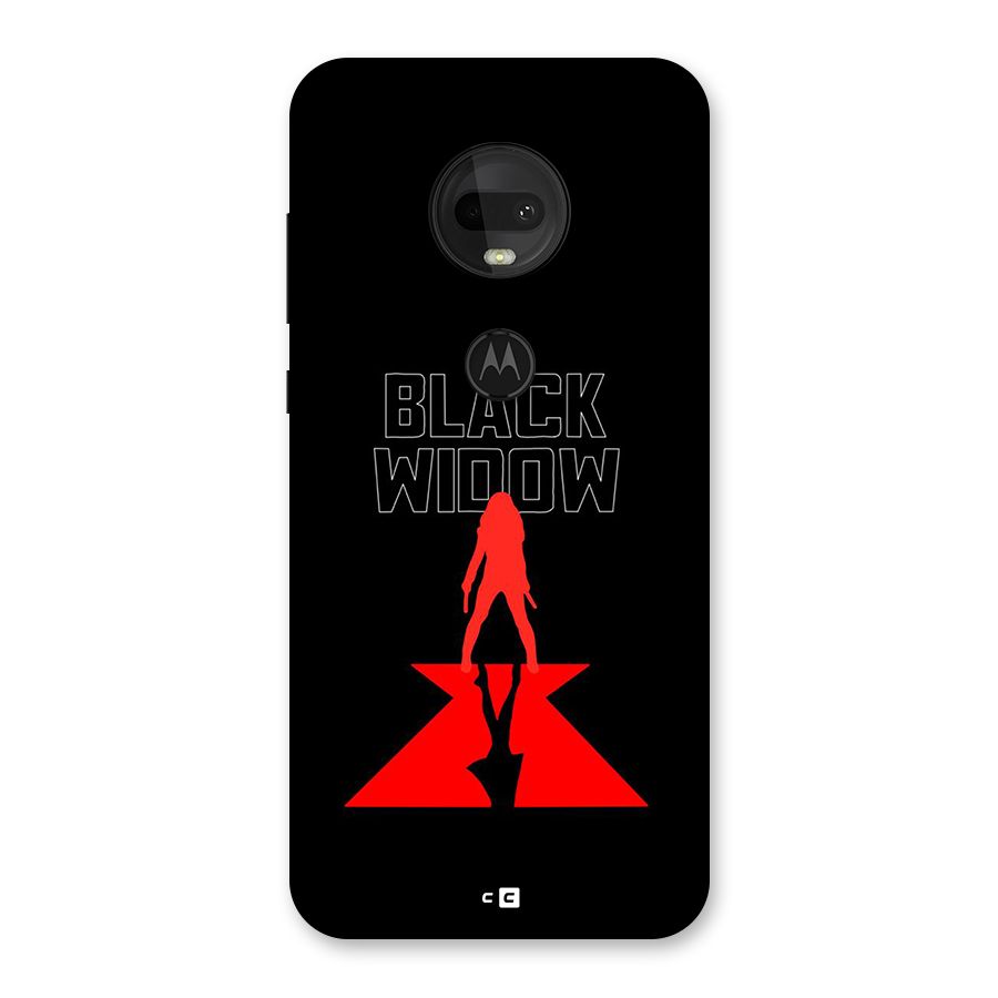 Black Widow Back Case for Moto G7