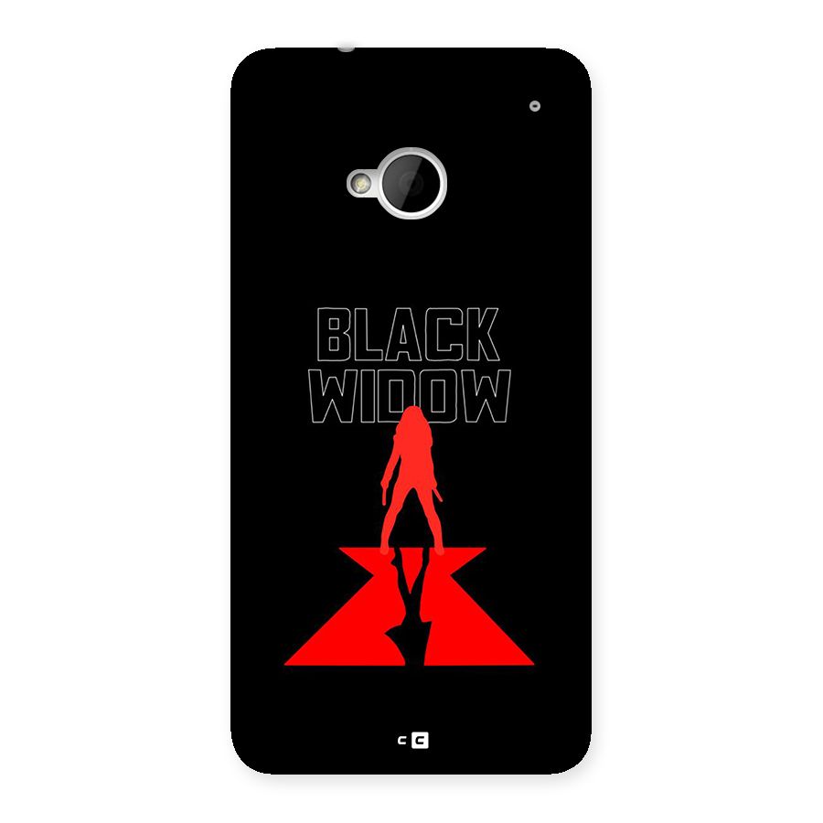 Black Widow Back Case for One M7 (Single Sim)