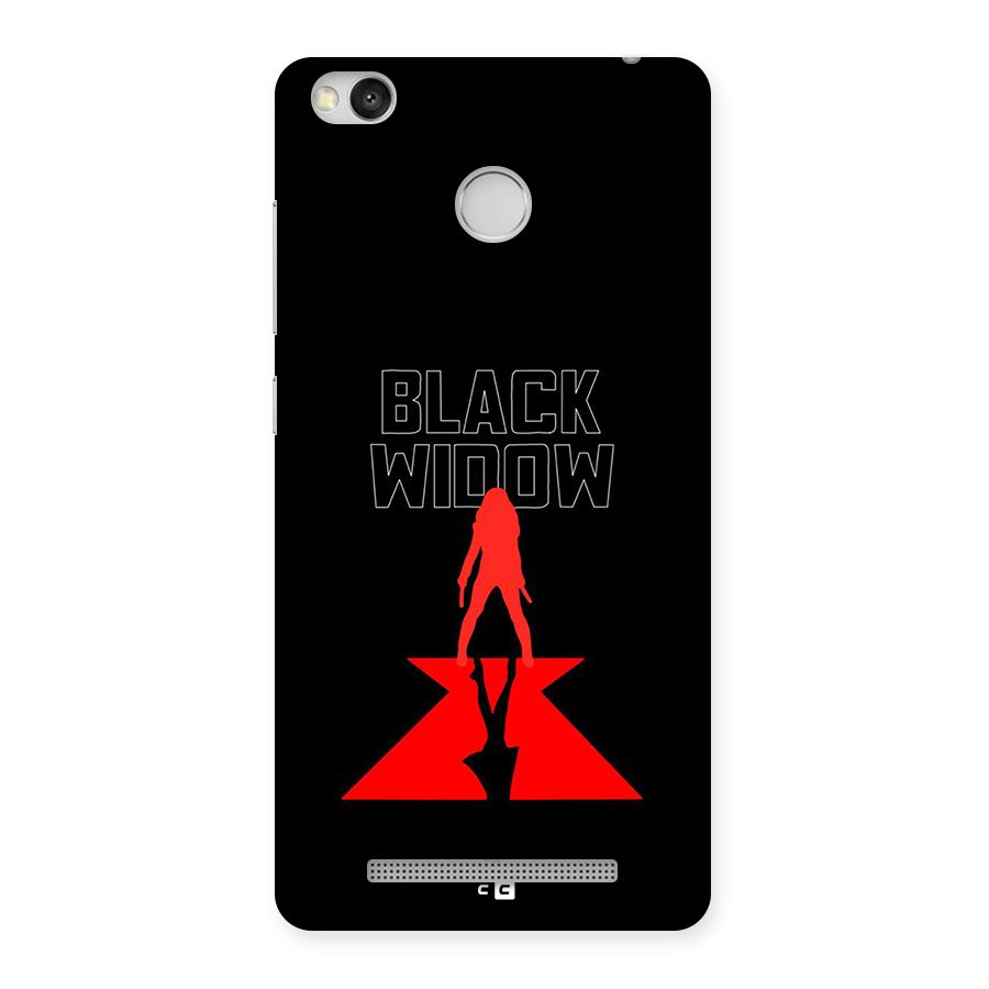 Black Widow Back Case for Redmi 3S Prime