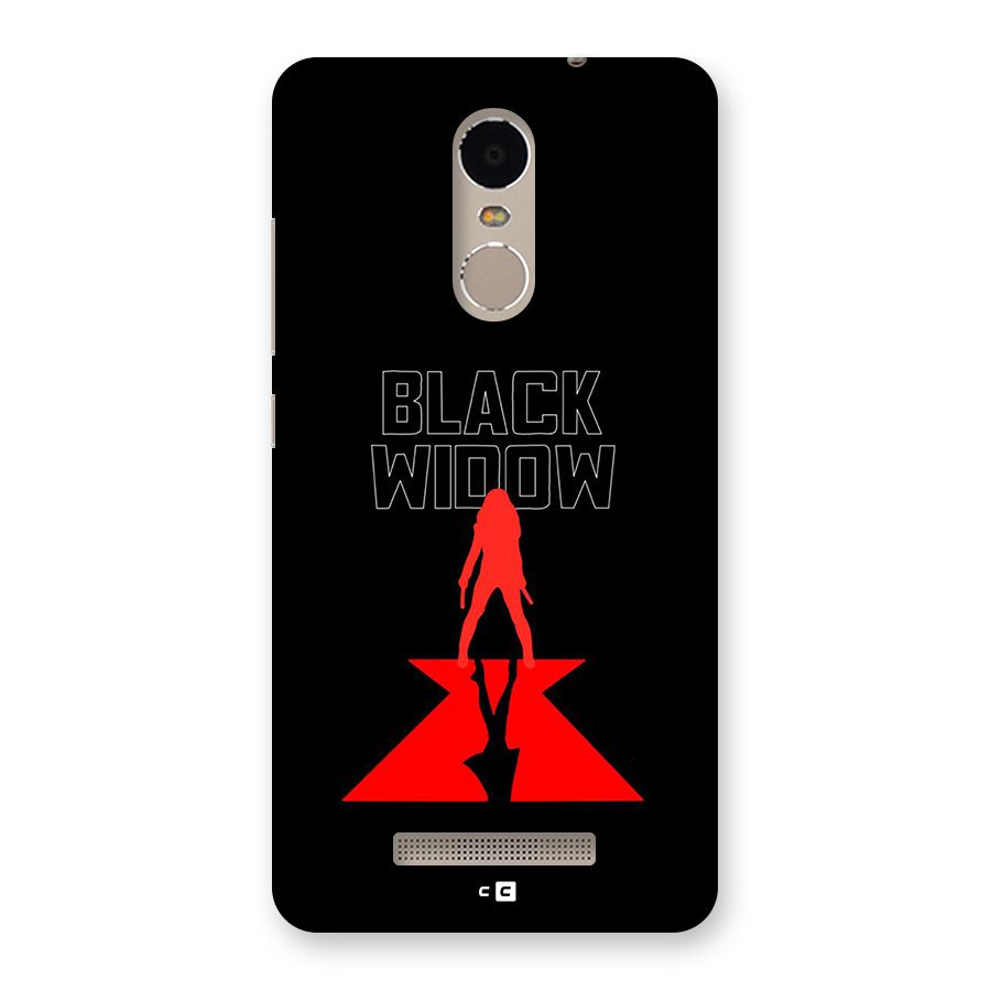 Black Widow Back Case for Redmi Note 3