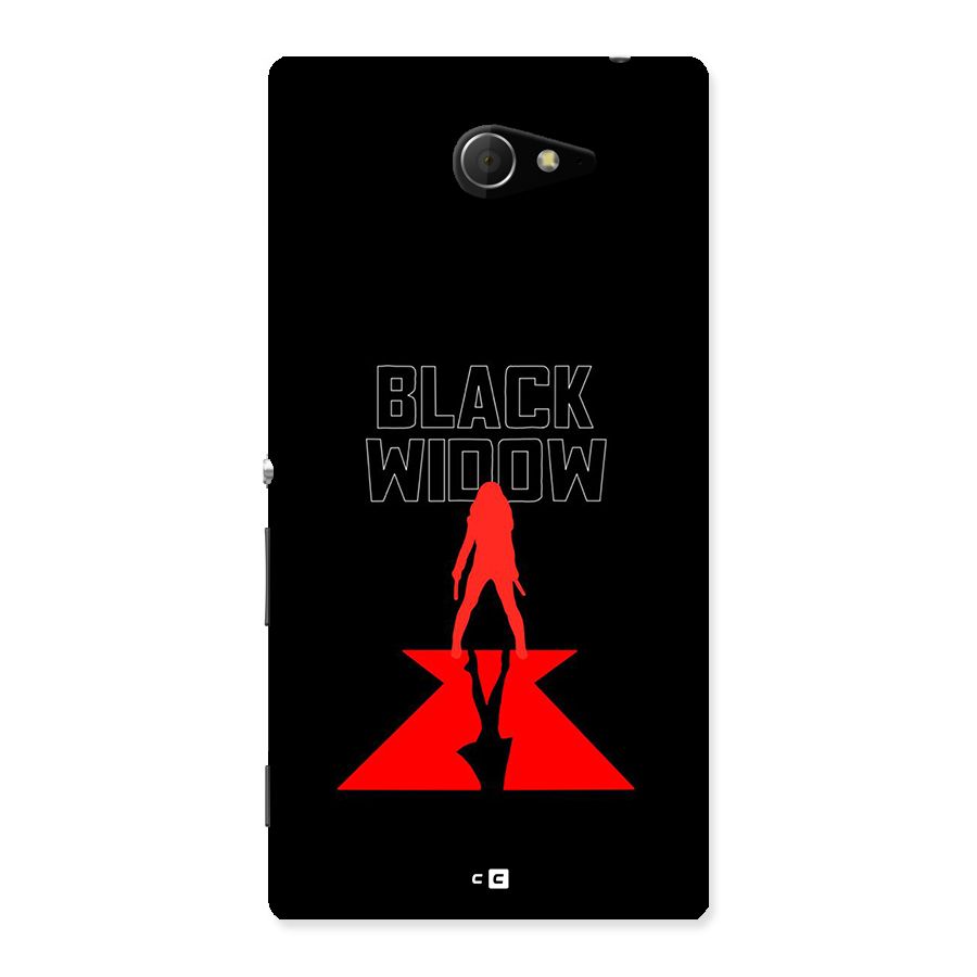 Black Widow Back Case for Xperia M2