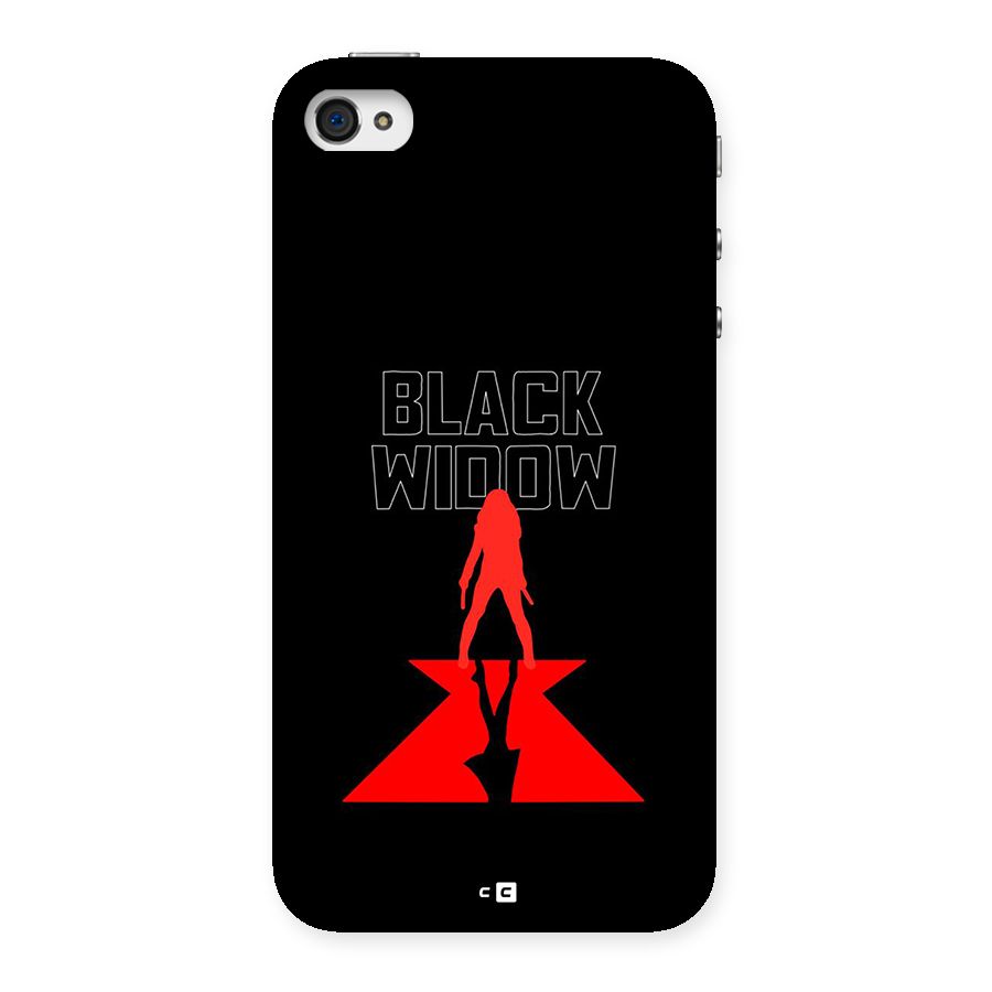 Black Widow Back Case for iPhone 4 4s