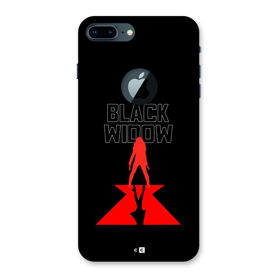 Black Widow Back Case for iPhone 7 Plus Logo Cut