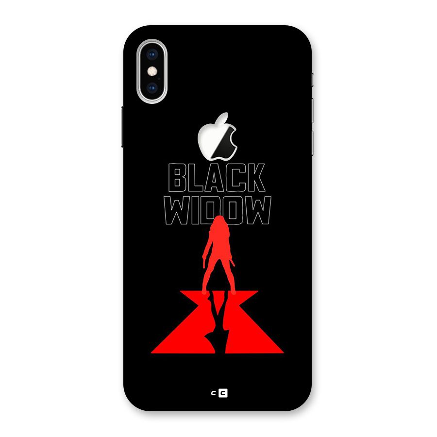 Black Widow Back Case for iPhone XS Max Apple Cut
