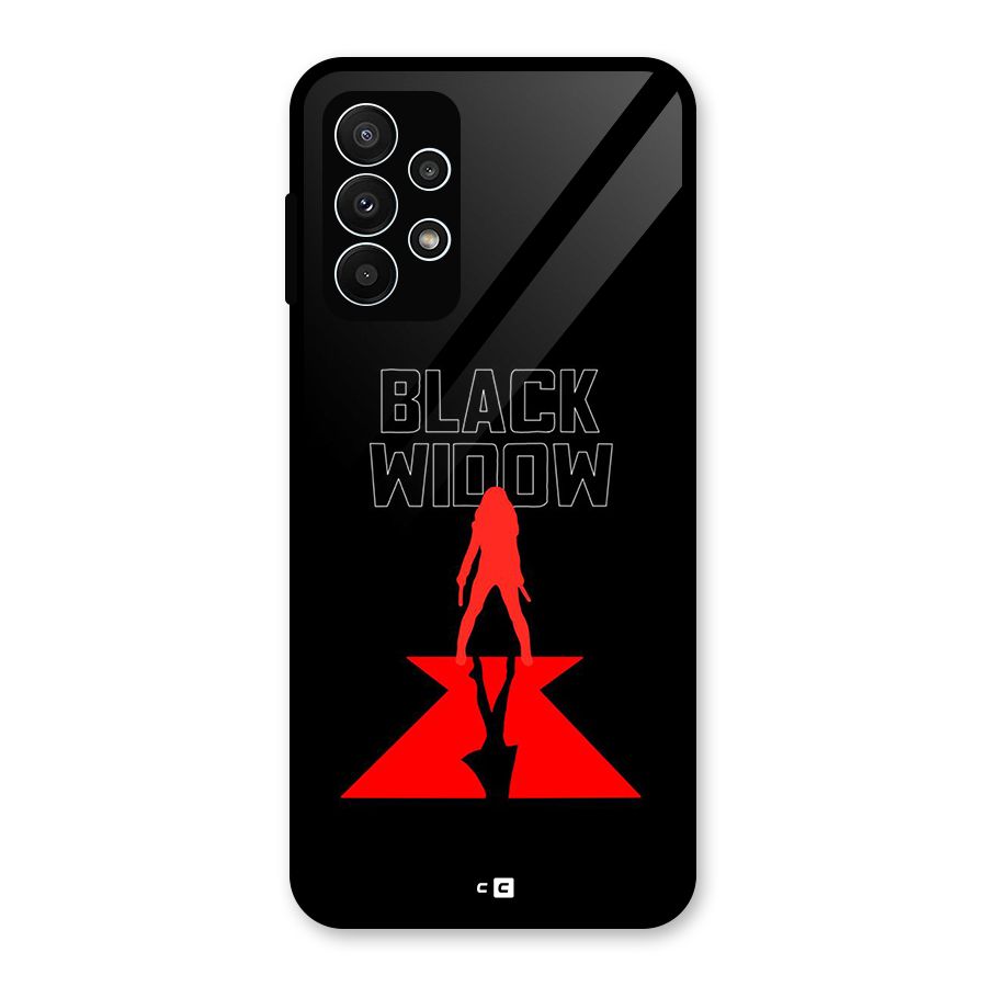 Black Widow Glass Back Case for Galaxy A23