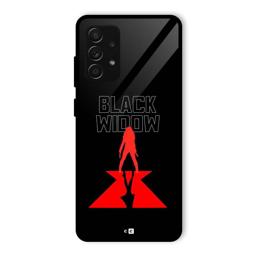 Black Widow Glass Back Case for Galaxy A53 5G