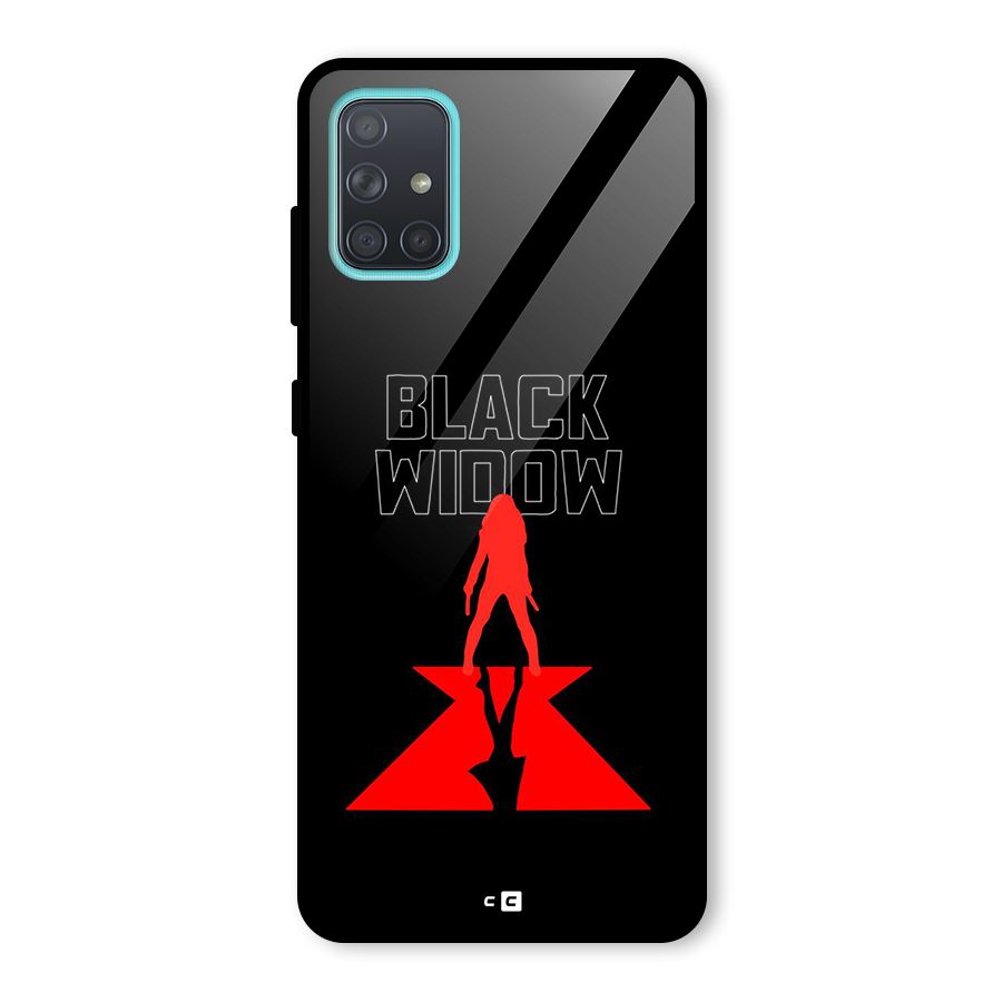 Black Widow Glass Back Case for Galaxy A71