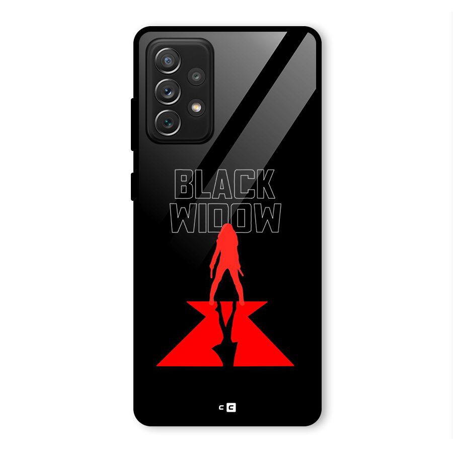 Black Widow Glass Back Case for Galaxy A72