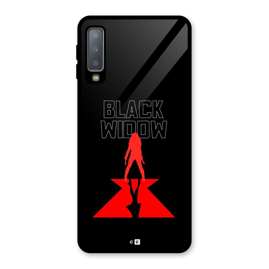 Black Widow Glass Back Case for Galaxy A7 (2018)