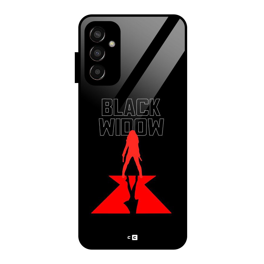 Black Widow Glass Back Case for Galaxy F13