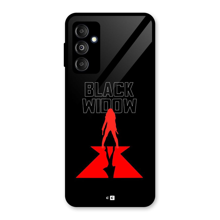 Black Widow Glass Back Case for Galaxy M14 5G