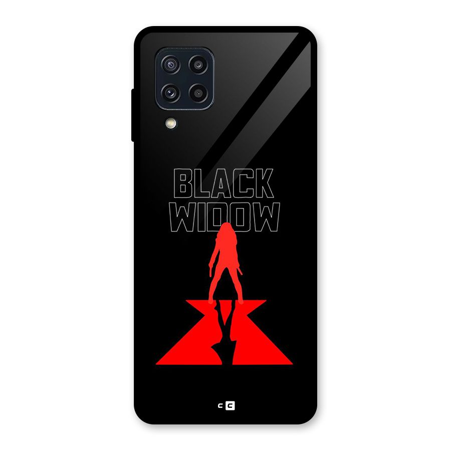 Black Widow Glass Back Case for Galaxy M32