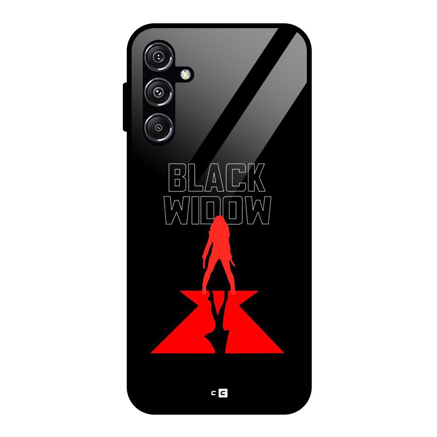 Black Widow Glass Back Case for Galaxy M34 5G