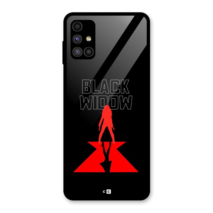 Black Widow Glass Back Case for Galaxy M51