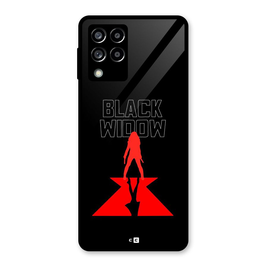 Black Widow Glass Back Case for Galaxy M53 5G
