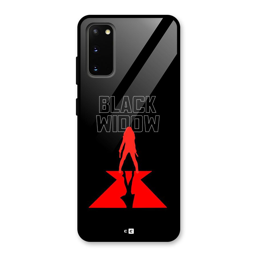 Black Widow Glass Back Case for Galaxy S20