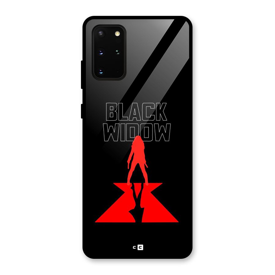 Black Widow Glass Back Case for Galaxy S20 Plus