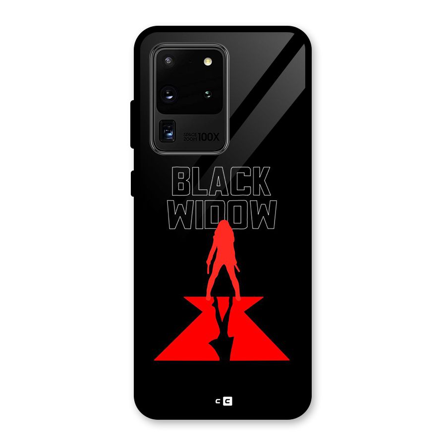 Black Widow Glass Back Case for Galaxy S20 Ultra