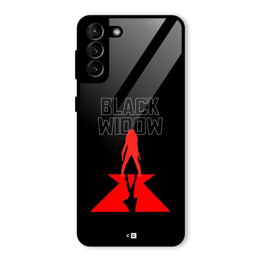 Black Widow Glass Back Case for Galaxy S21 Plus