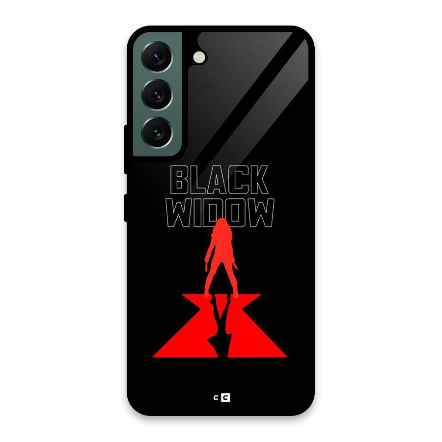 Black Widow Glass Back Case for Galaxy S22 5G