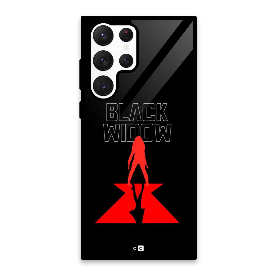 Black Widow Glass Back Case for Galaxy S22 Ultra 5G