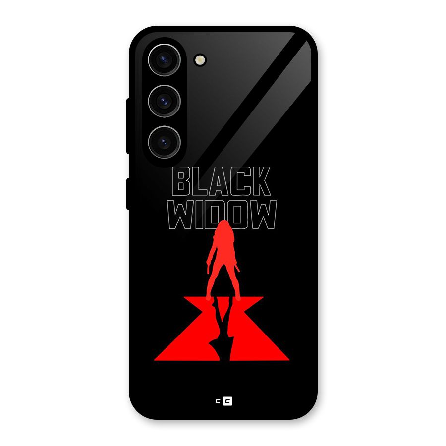 Black Widow Glass Back Case for Galaxy S23