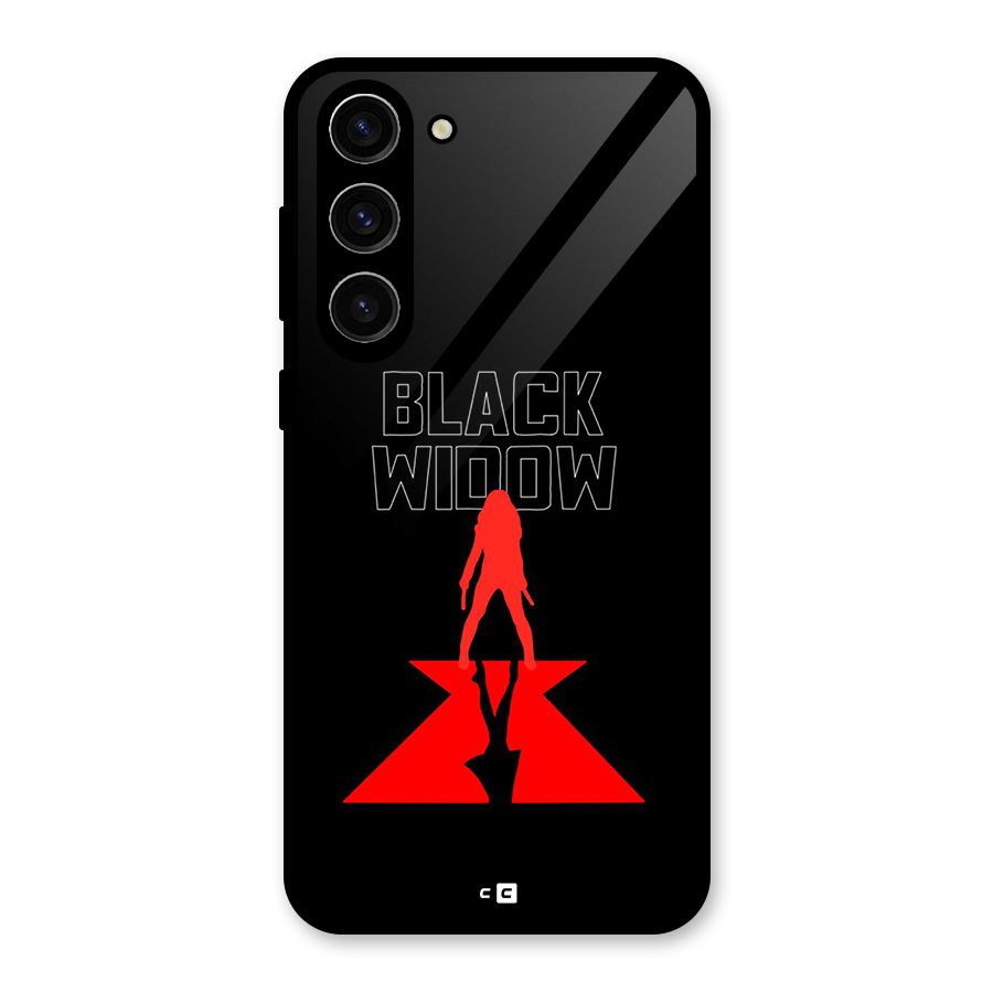 Black Widow Glass Back Case for Galaxy S23 Plus