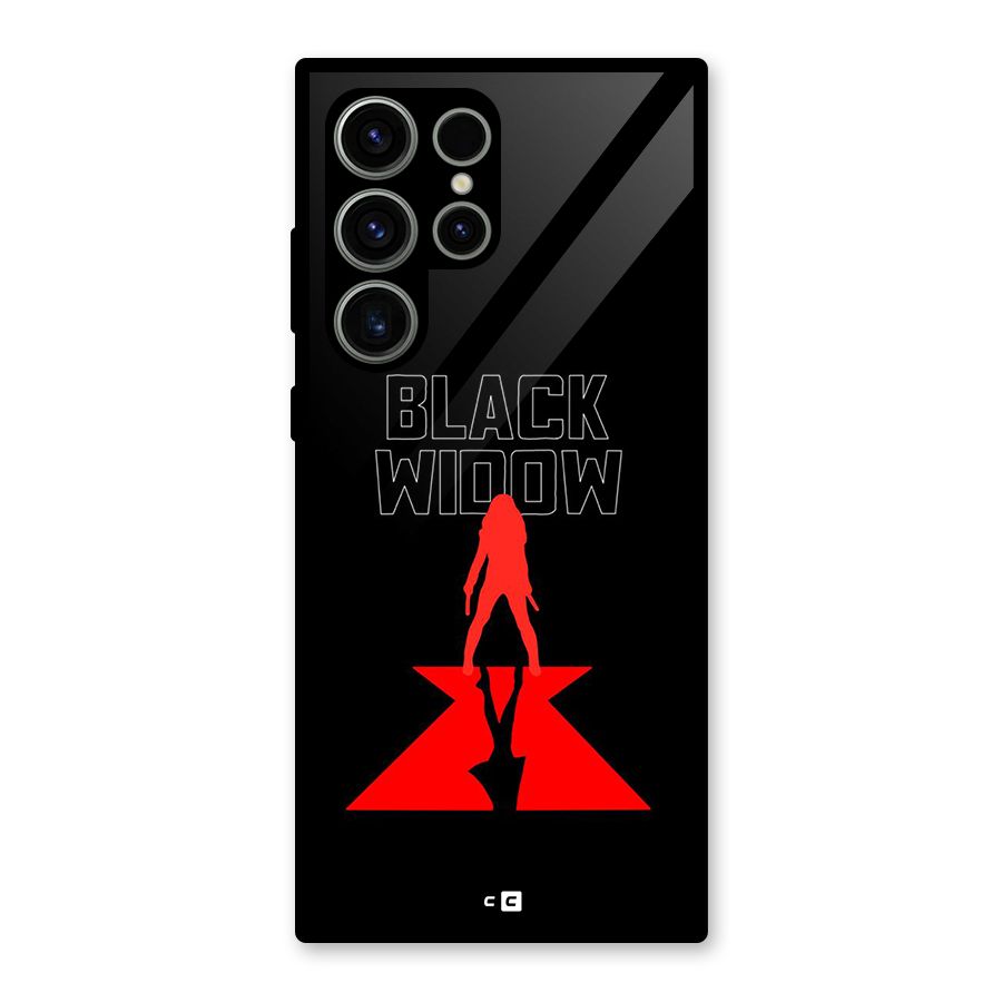 Black Widow Glass Back Case for Galaxy S23 Ultra