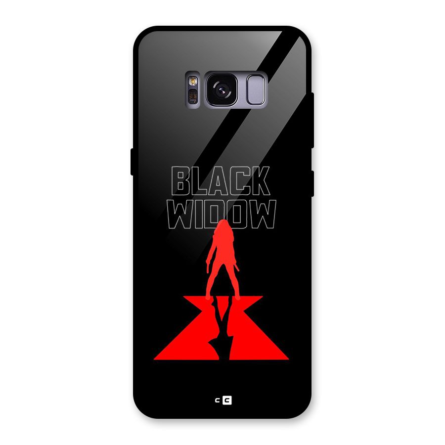 Black Widow Glass Back Case for Galaxy S8