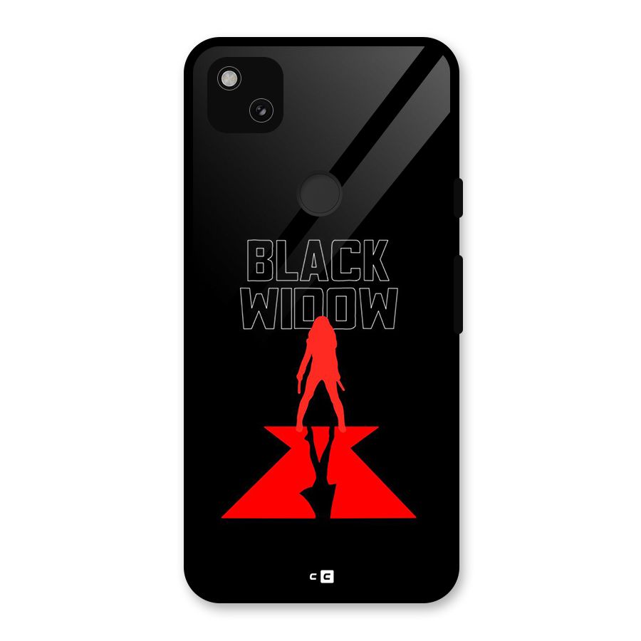 Black Widow Glass Back Case for Google Pixel 4a