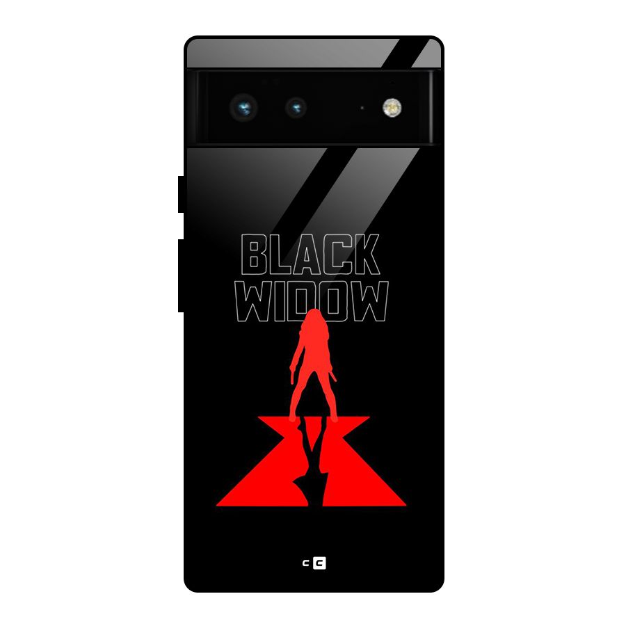 Black Widow Glass Back Case for Google Pixel 6