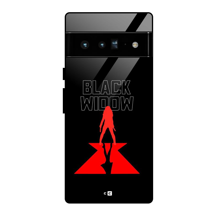 Black Widow Glass Back Case for Google Pixel 6 Pro