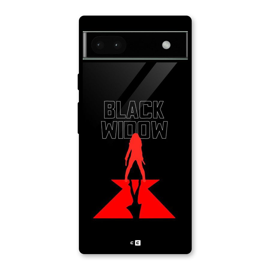 Black Widow Glass Back Case for Google Pixel 6a