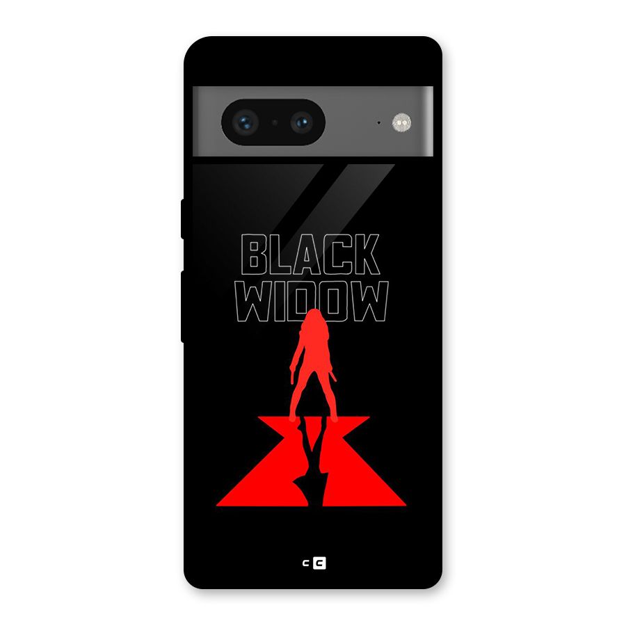 Black Widow Glass Back Case for Google Pixel 7