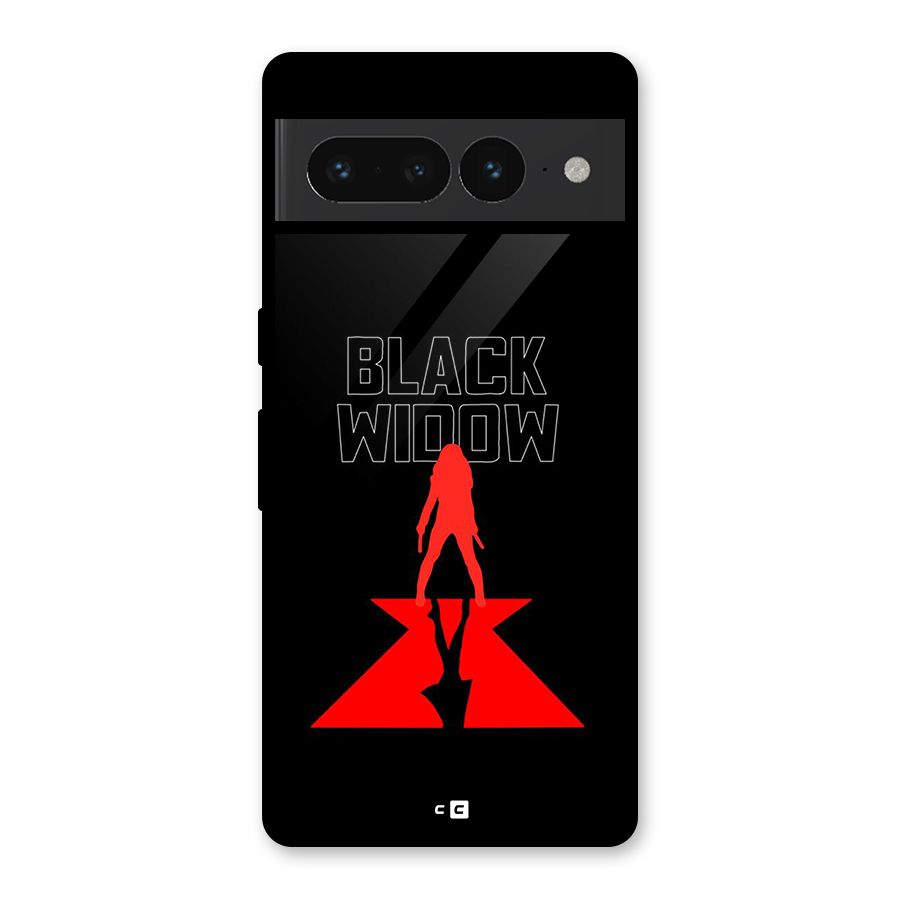 Black Widow Glass Back Case for Google Pixel 7 Pro