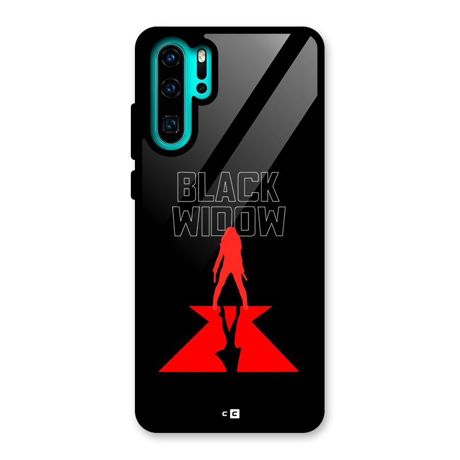 Black Widow Glass Back Case for Huawei P30 Pro
