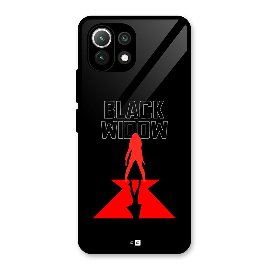 Black Widow Glass Back Case for Mi 11 Lite NE 5G