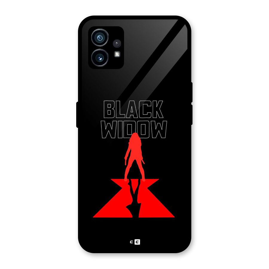 Black Widow Glass Back Case for Nothing Phone 1