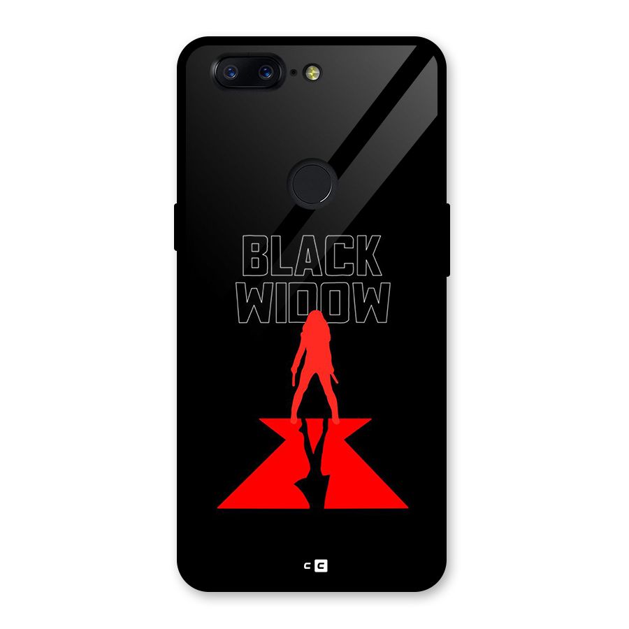 Black Widow Glass Back Case for OnePlus 5T