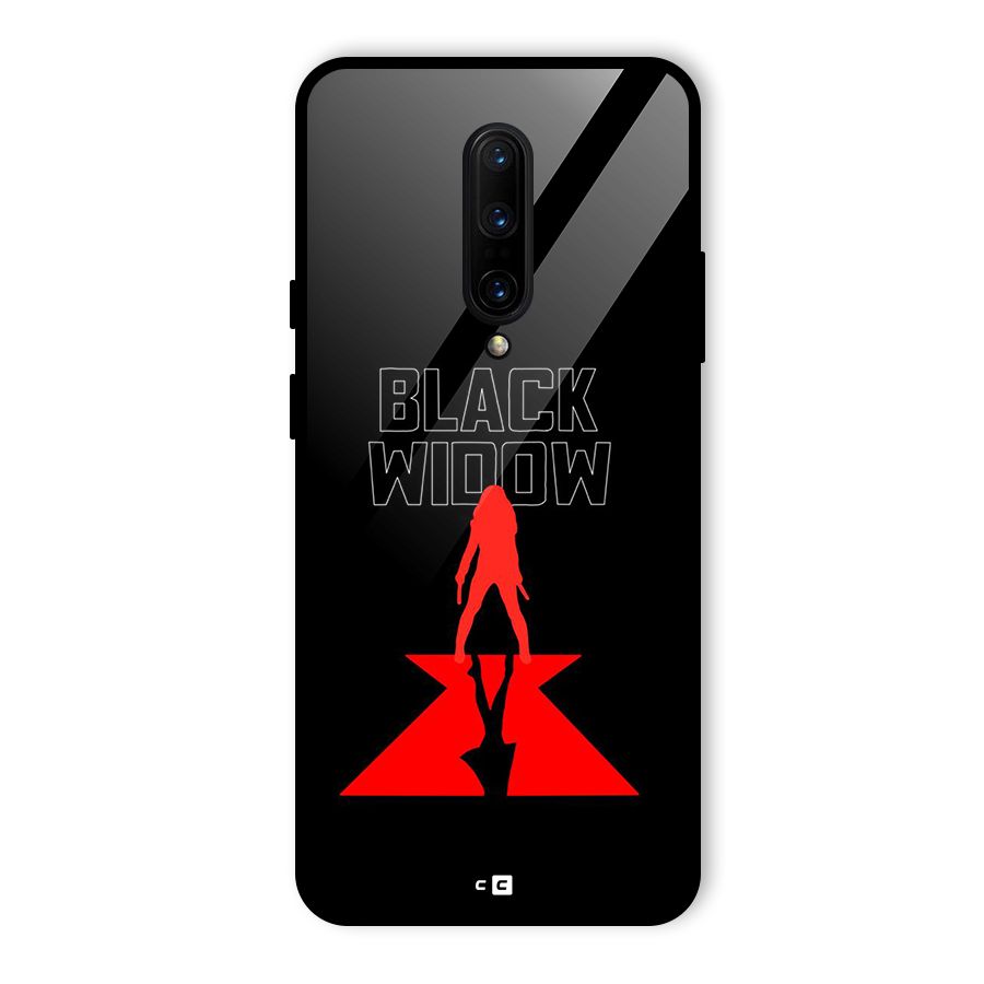 Black Widow Glass Back Case for OnePlus 7 Pro