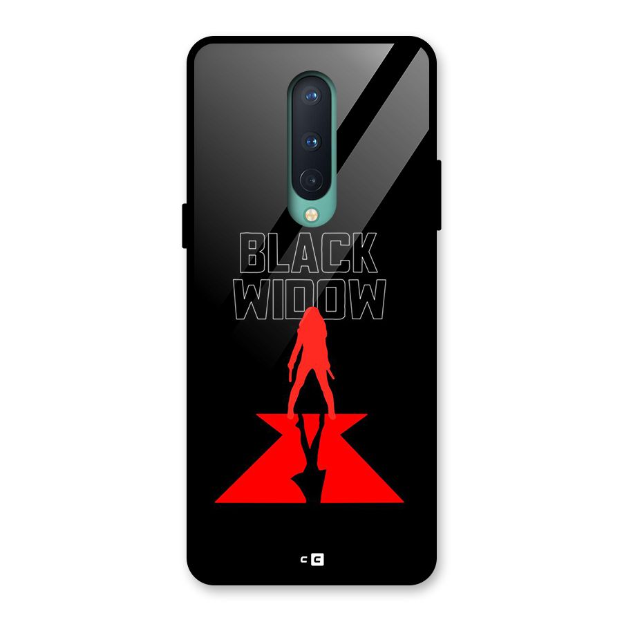 Black Widow Glass Back Case for OnePlus 8