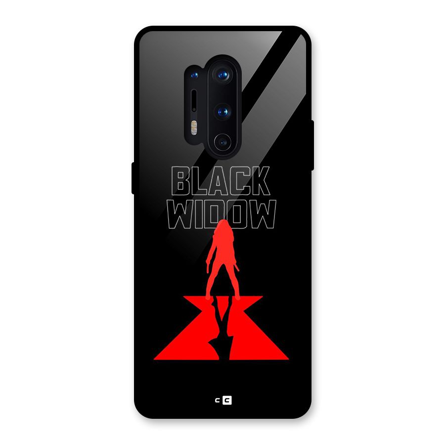 Black Widow Glass Back Case for OnePlus 8 Pro