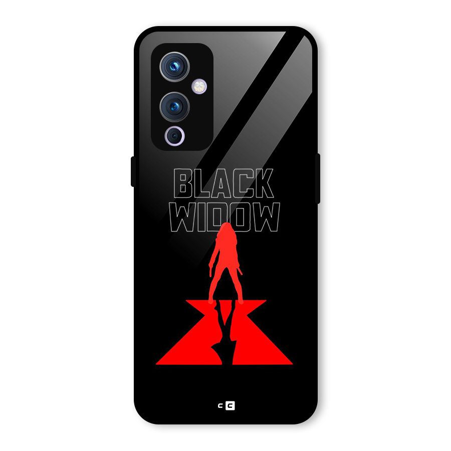 Black Widow Glass Back Case for OnePlus 9