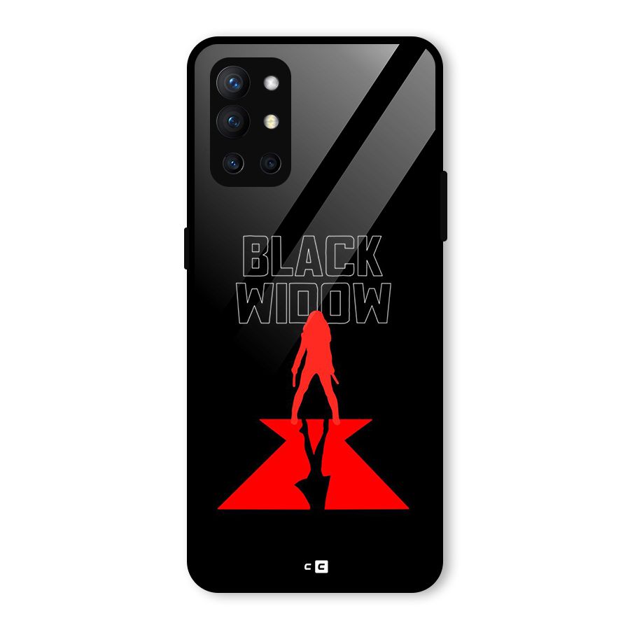 Black Widow Glass Back Case for OnePlus 9R