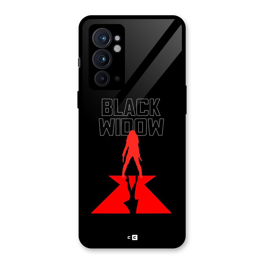 Black Widow Glass Back Case for OnePlus 9RT 5G