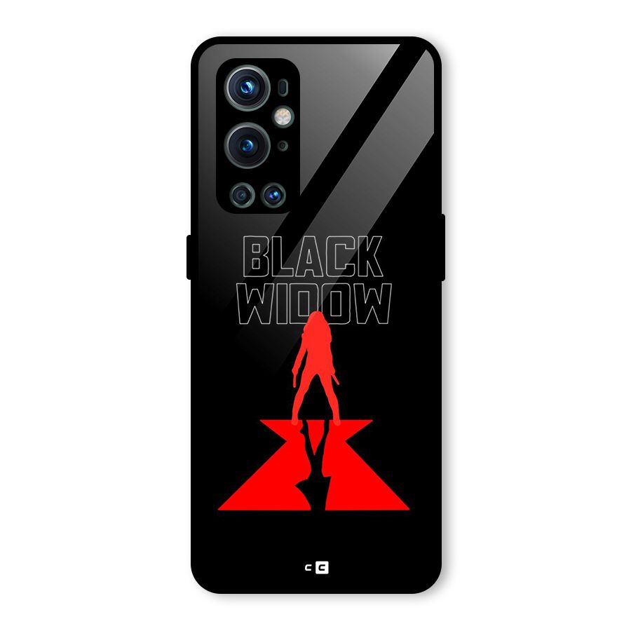 Black Widow Glass Back Case for OnePlus 9 Pro