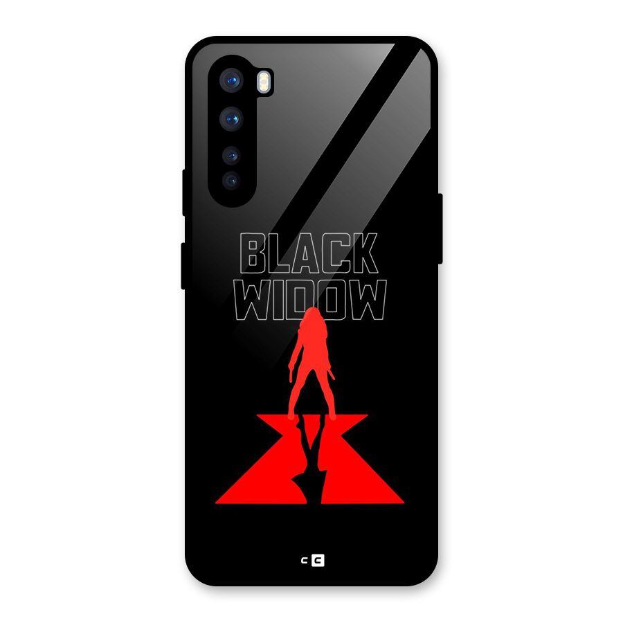 Black Widow Glass Back Case for OnePlus Nord