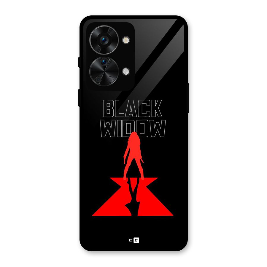 Black Widow Glass Back Case for OnePlus Nord 2T