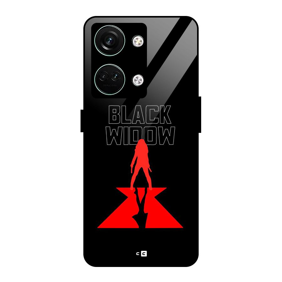 Black Widow Glass Back Case for Oneplus Nord 3